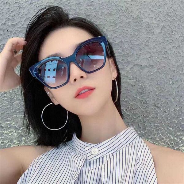 

sunglasses 2023 new p family large frame cat's eye female ins star net red same uv resistant sunglasses opr172s, White;black