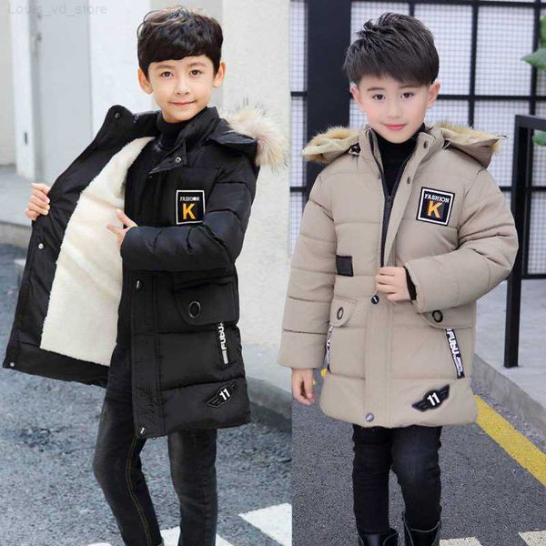 

down coat down coat 414 years winter thick child boys jacket big size heavy keep warm fur collar hooded outerwear for kids children windbrea, Blue;gray