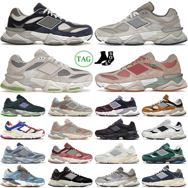 

9060 men women running shoes baby shower blue cookie pink mushroom sea salt rain cloud grey brown black outdoor sports trainer sneaker