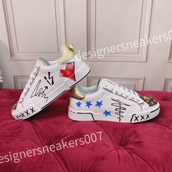 

2023 casual shoes white leather calfskin sneakers shoes fashion comfort outdoor trainers men's pop lace up walking shoe hc210805, Black