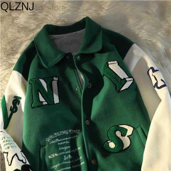 

men's jackets vintage varsity jackets men clothes letter skull embroidered baseball uniform y2k streetwear women college bomber jacket, Black;brown