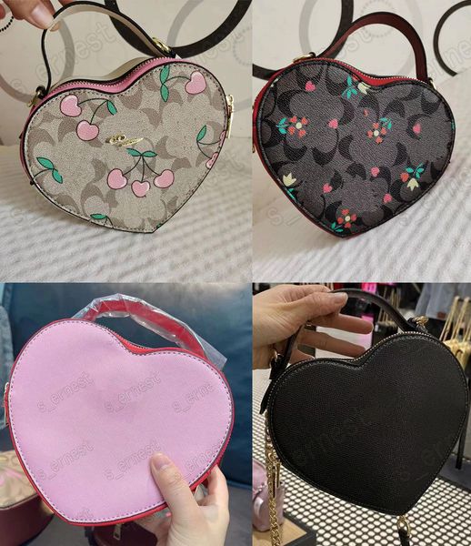 

fashion heart girly small square shoulder bag love women tote purse handbags female chain handle messenger bags