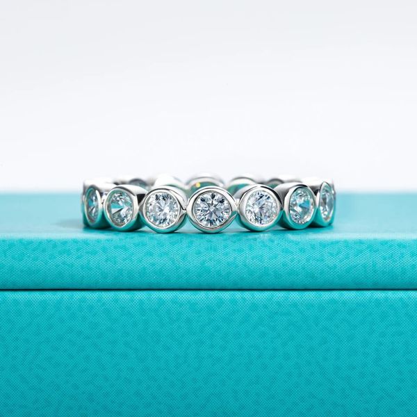 

choucong brand wedding rings luxury jewelry 925 sterling silver round cut white moissanite diamond zircon party eternity women wedding engag, Slivery;golden
