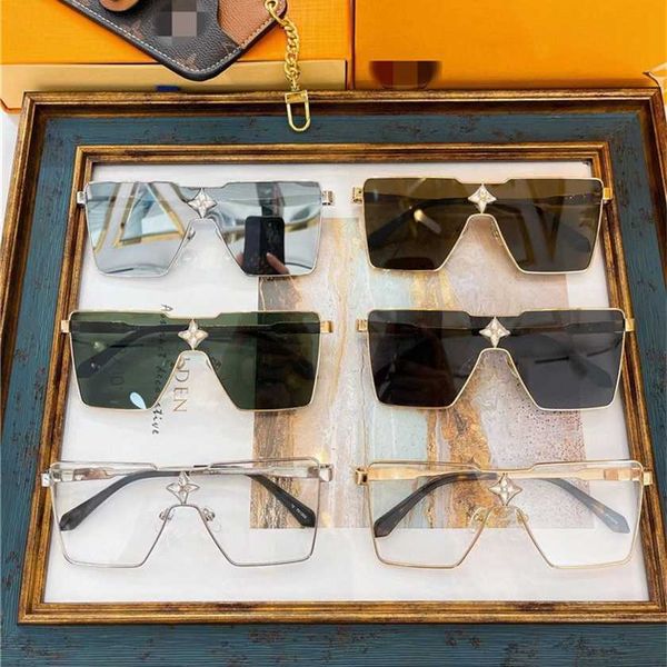 

2023 new product metal sunglasses ins style z1700u box hollow personality fashionable sunglasses, White;black