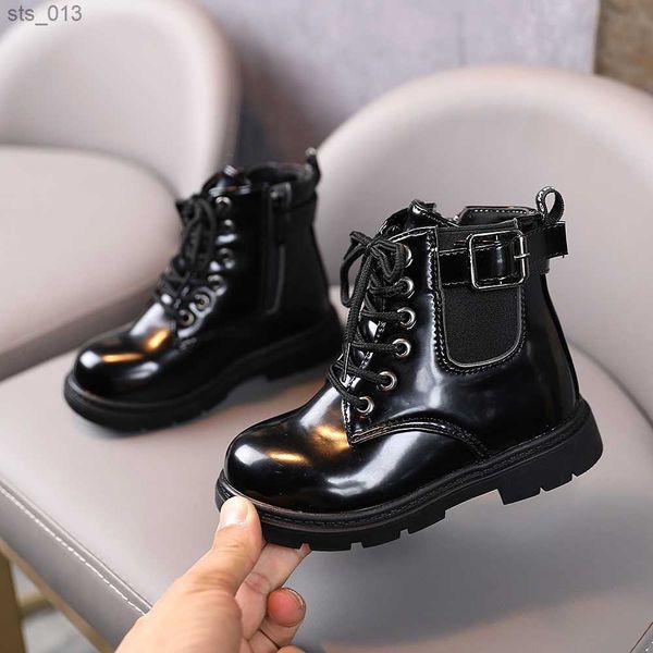

capsella kids 1-6 years fashion boots baby boys baby girls soft leather ankle boots toddler children sport shoes sneakers autumn l230518, Black;grey