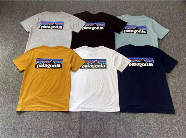 

mens t-shirts designer luxurys patagonias t-shirt american retro outdoor bata back sunset printing fast drying cotton couple, Black;brown