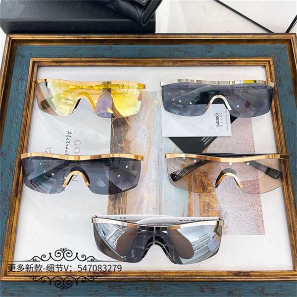 

2023 new xiaoxiangjia sunglasses ins the same personalized eye protection one-piece sunglasses ch0608, White;black