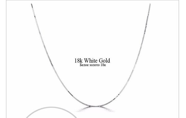 

fast genuine 18k white gold yellow gold women039s chain necklace6727400, Silver