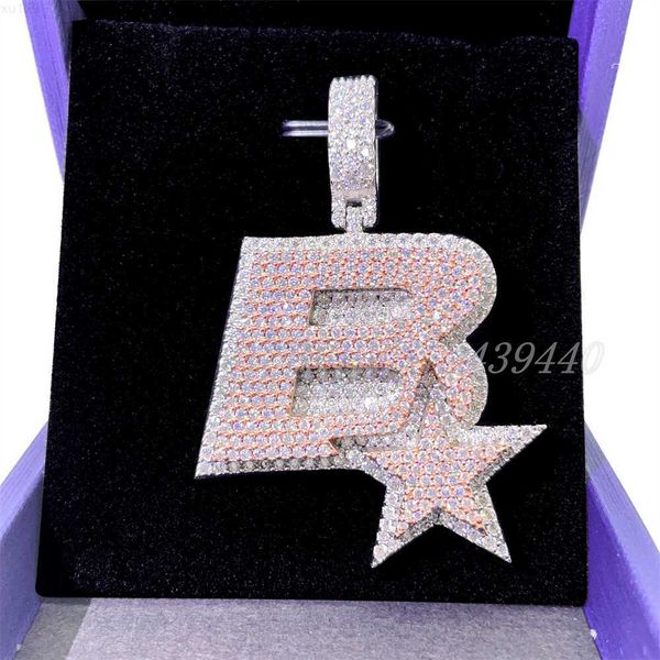 

zuanfa custom jewelry silver 10k 14k 18k gold with vvs moissanite jewelry custom diamond pendant necklace