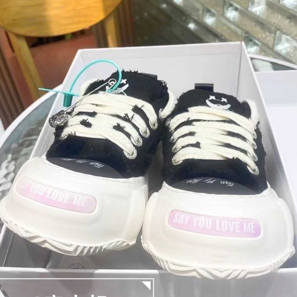 

2023 xvessel vanness wu same hidden canvas shoes open laugh tall beggar shoes for men and women, Black
