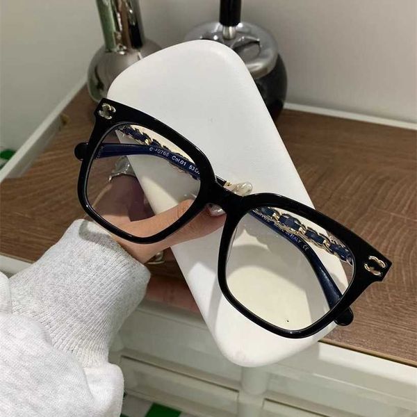 

sunglasses 2023 new little fragrance eyeglass popular on net with the same pure beauty god tool full lens display thin myopia glasses frame, White;black