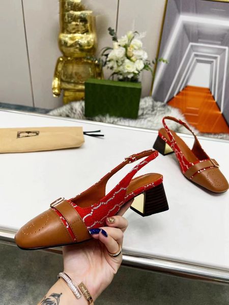 

2023 new designer ladies dress shoes retro style square toe pearl chunky heel breathable classic high heel women's shoes 35-42, Black