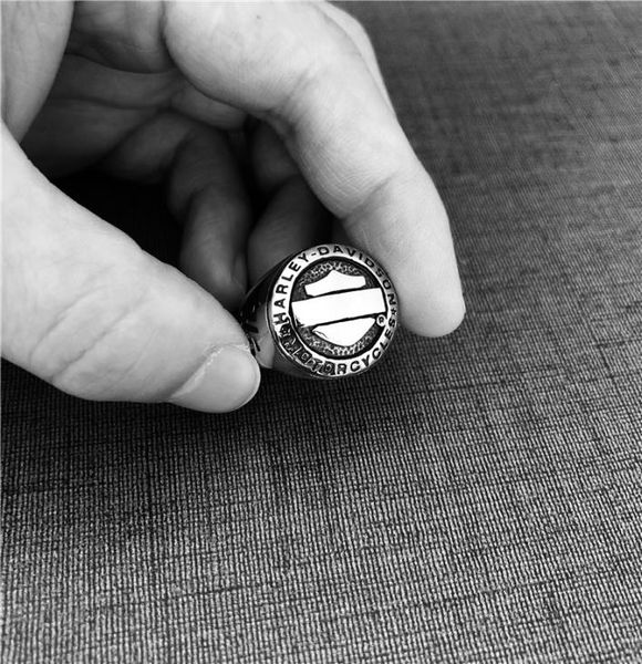 

size 713 motorbiker solid biker ring 316l stainless steel cool polish motorcycles men boys shield ring4814262, Silver