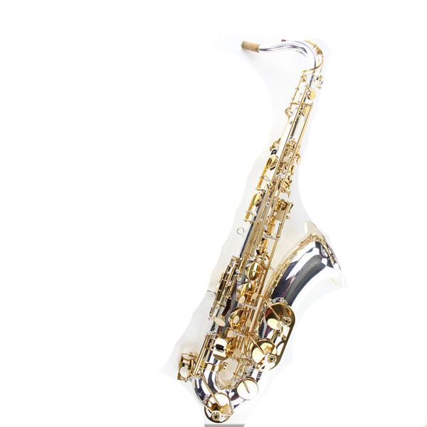 

instrument mts-480 b-flat alto saxophone instrument with silver body and gold construction on the surface