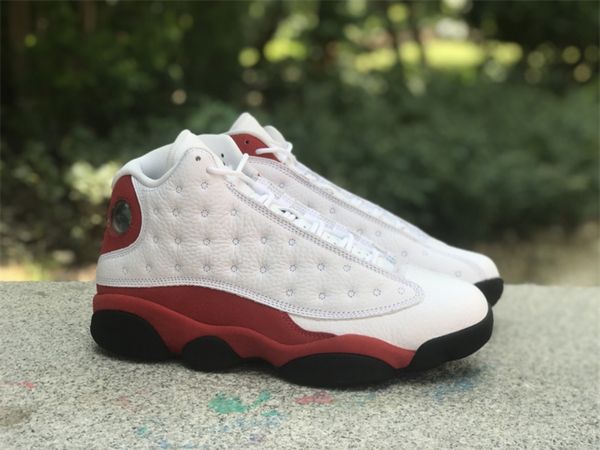

basketball shoes jumpman 13 white red chicago gs designer sneakers with original box