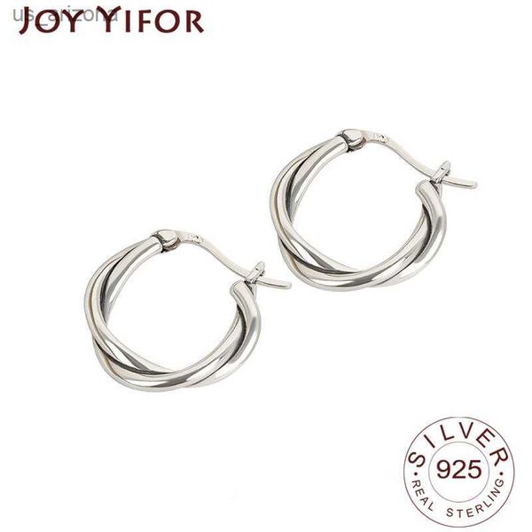 

925 sterling silver earrings charm women trendy jewelry vintage weave simple retro party accessories gifts round gold earring l230620, Golden;silver