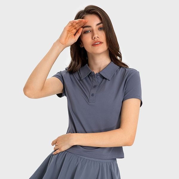

sports short sleeved for women's quick drying outdoor tennis polo shirt, moisture wicking, lightweight new product, water-cooled fitnes, Gray;blue