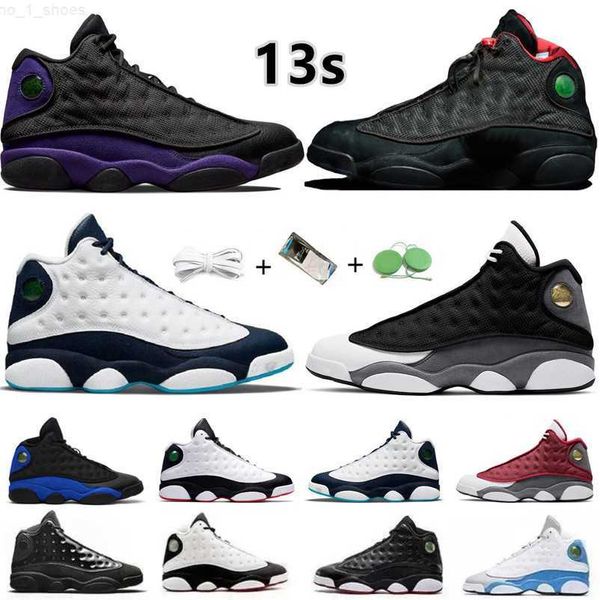 

jumpman 13 13s mens basketball shoes notorious b.i.g. chriser wallace biggies 45th birthday men court purple playoffs trainers sports sneake, Black