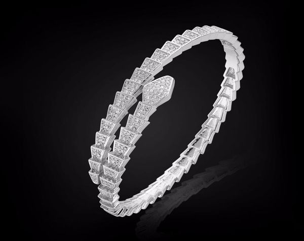 

yahan jewelry micro pave setting copper with wide fine drill snake bracelet micro zircon bangle is studded with brass 8542606, Black