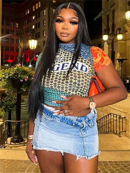 

women's tshirt fqlwl summer graphic print t shirts for women 2023 color y2k bodycon crop fashion streetwear tee female 230707, White