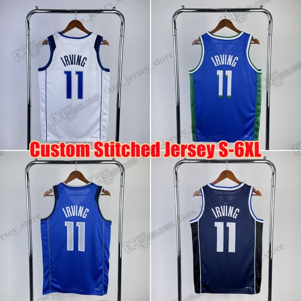 

11 kyrie irving 2023-2024 new basketball jerseys white green dark blue men s-6xl stitched, Black;red
