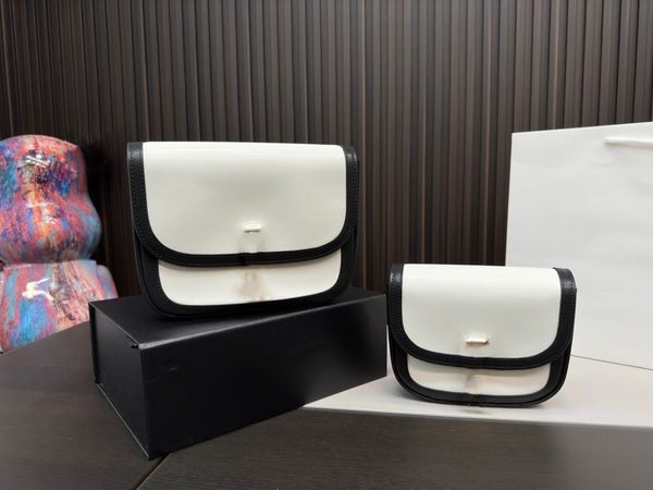 

luxury shoulder bag designer medium flip handbag wallet highquality black and white women's shoulder support square cowhide original le
