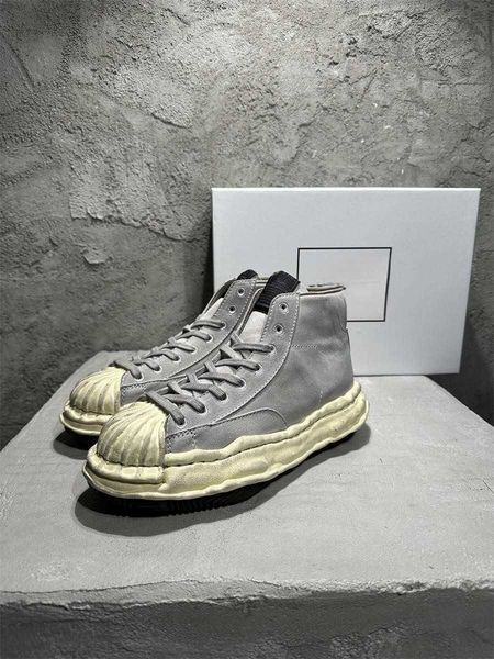 

maison mihara yasuhiro 2023 dissolved shoes mmy authentic high shell old vintage men's and women's casual board shoes, Black