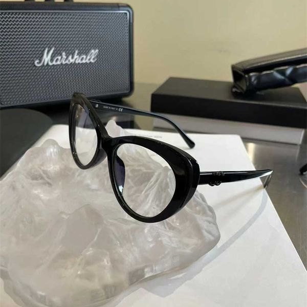 

sunglasses 2023 new xiaoxiang 3405 cat eye female myopia glasses appears lean face large black frame, White;black