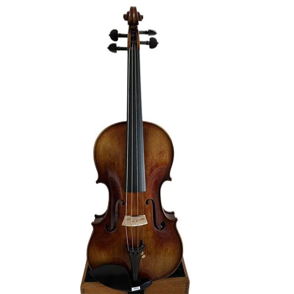 

4/4 violin solid flamed maple back old spruce hand carved the statue k3054