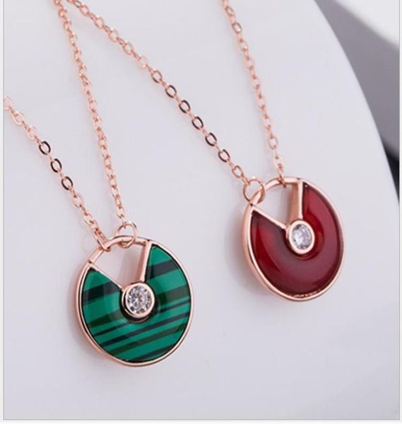 

pure silver plated 18k rose gold white fritillary jade agate pendant female2876191, Golden;silver