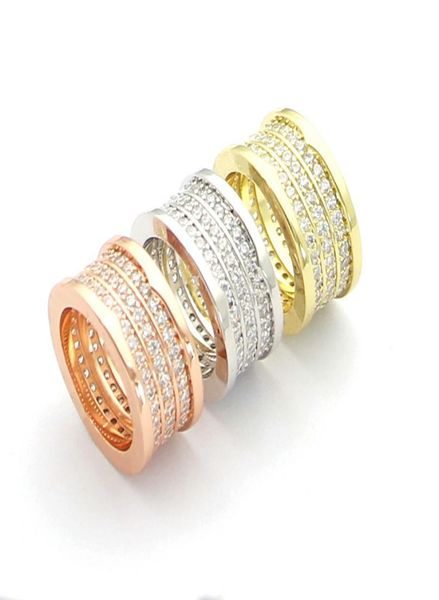 

europe america fashion style ring men lady women titanium steel engraved b initials settings three circles diamond lovers rings us3606046, Slivery;golden
