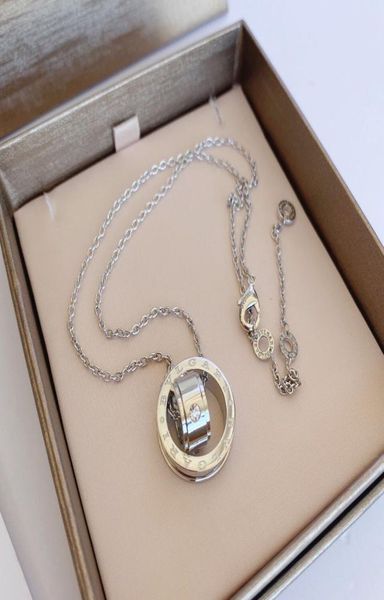 

2023ss pendants necklace designer jewelry men039s and women039s pendant diamond stainless steel necklaces for couples christ4206089, Silver