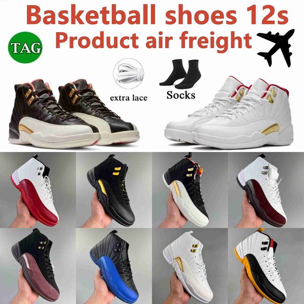 

jumpman 12 men basketball shoes designer shoes 12s playoffs royalty taxi stealth reverse flu game hyper royal twist utility dark concord men, Black