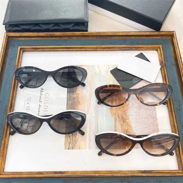 

sunglasses 2023 new xiaoxiangjia ch5416 oval female star ins same letter sunglasses, White;black