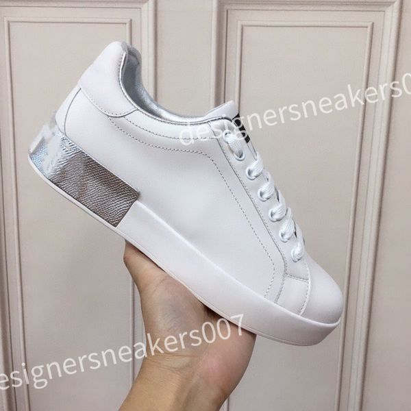 

2023 famous runner brand calfskin sneakers shoes for men walking design rubber sole outdoor sports trainers 35-45 hc210804, Black