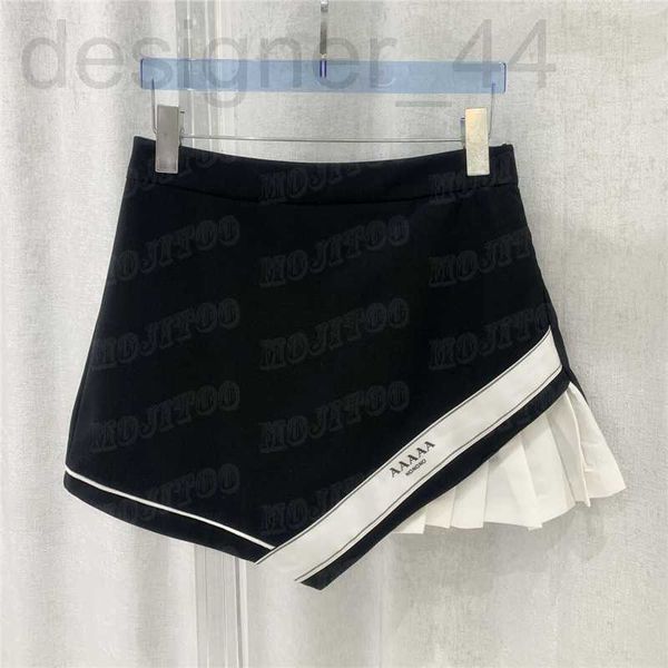 

plus size dresses designer irregular pleated skirts dress for women designer printed mini skirt waist short q79u, Black