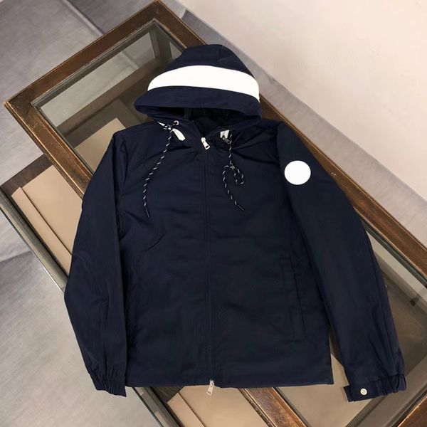 

monclairer designer zipper hidden letter mens hooded jacket luxury designer men windbreaker casual hooded jumper arm nfc glue badge coat spr, Black;brown