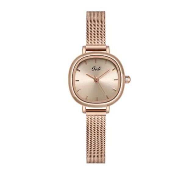 

2023 small and high-end women's watches, simple and waterproof stainless steel quartz student watches, versatile women's watches w, Slivery;golden
