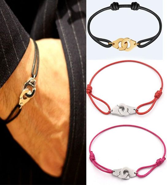 

cuff new fashion 925 sterling silver couple handcuffs bracelet french adjustable bracelet for gift with dinh van logo4612733, White