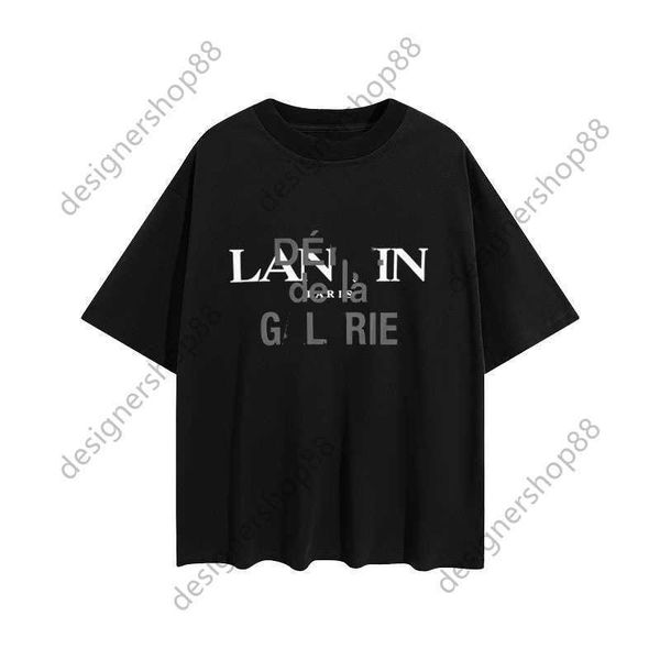 

men's t-shirts designer gellary dapt lavinshigh street loose short sleeve couple t-shirt for men and women, White;black