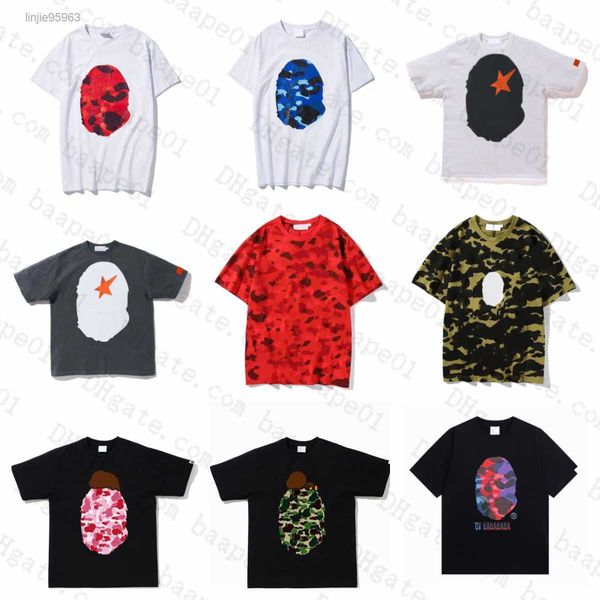 

mens designer bapesta t shirt summer streetwear short sleeve men women hip hop m-xxl1sss, White;black