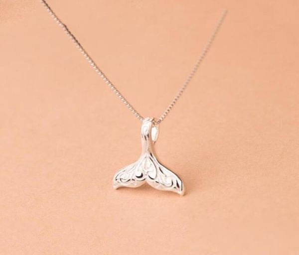 

pendant necklaces design animal fashion women necklace whale tail fish nautical charm mermaid elegant jewelry girls collares5632859, Silver