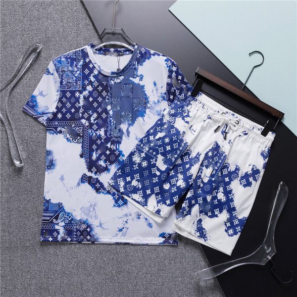 

mens tracksuits tech set designer tracksuit shirts shorts two-piece womens fitness suit n print quick drying and breathable sportswear 004, Gray