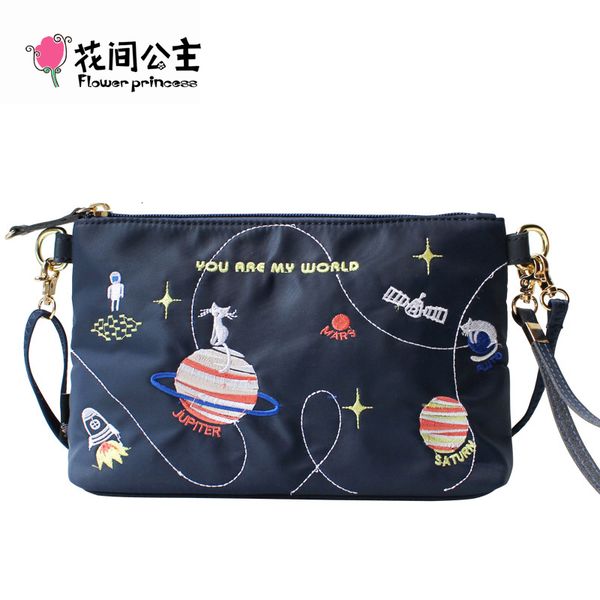 

evening bags flower princess brand animal planet embroidery shoulder teenage girl crossbody messenger bag hand bolsa feminina 230710
