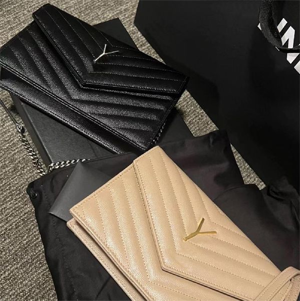 

woc bag designer bag vinyle sunset chain shoulder woman envelope postman women bag handbag purse genuine leather cross body 5a quality 3size