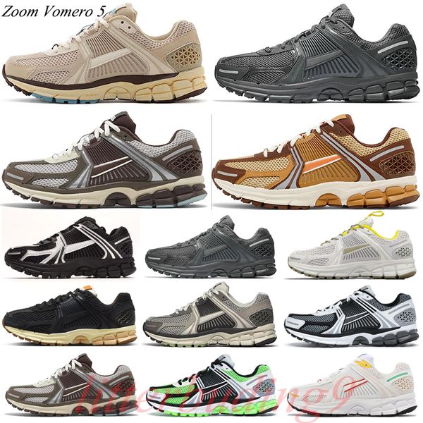 

2023 designer vomero 5 skate running shoes zoom silverware wheat grass cobblestone anthracite men women sports low sneakers, Black