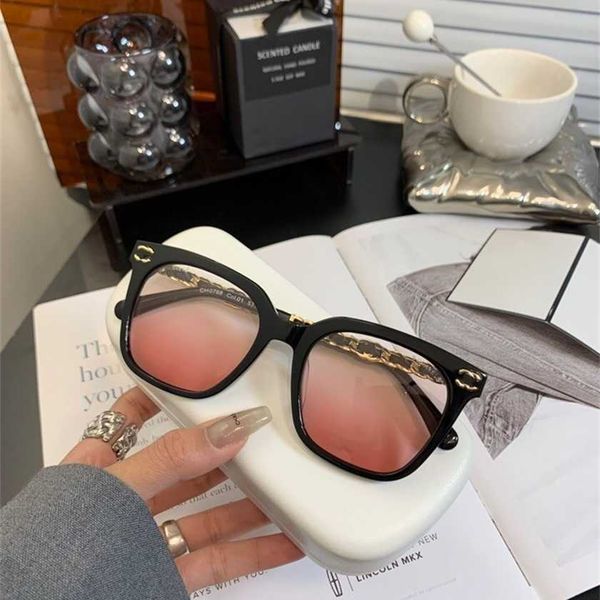 

sunglasses 2023 new xiaoxiang 0768 glasses large chain facial mask perfect for matching myopia lens frame with network red same style, White;black