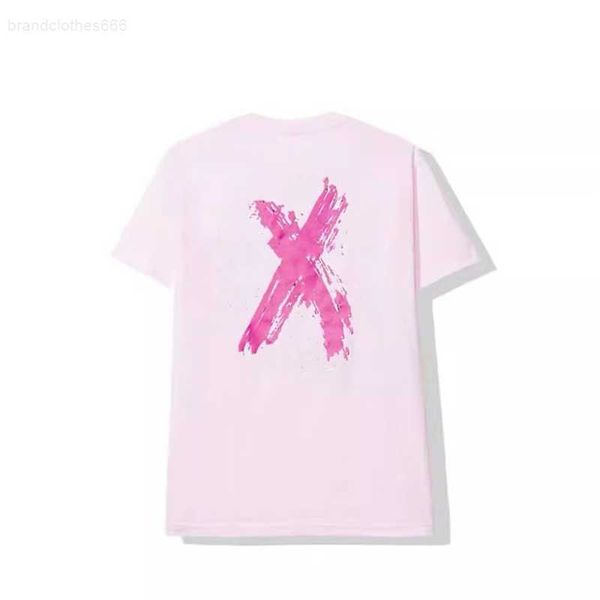 

men's t shirts fashion assc anti social club cross print t-shirt casual couple short7, White;black