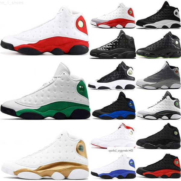 

2023 jumpman 13s basketball shoes for men dark powder blue jorden high flint bred island green red dirty hyper royal starfish court sport sn, Black
