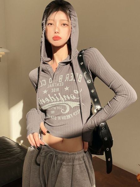 

mens hoodies sweatshirts vintage y2k crop woman autumn long sleeve letter print female korean fashion harajuku grunge kpop skinny streetwear, Black